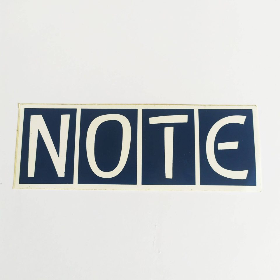 Note Shop Sticker