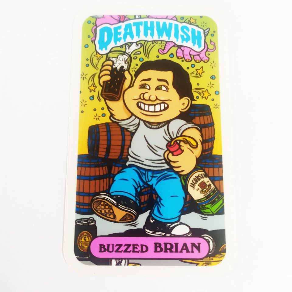 Deathwish stickerdoll Sticker - Buzzed Brian