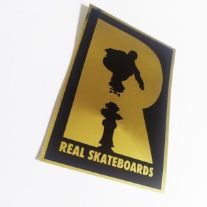 Real stickerdoll Logo Foil Sticker – Black/Gold