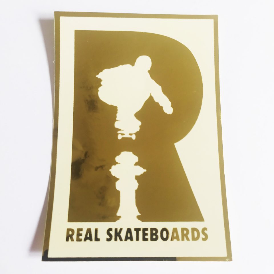Real stickerdoll Logo Foil Sticker - White/Gold
