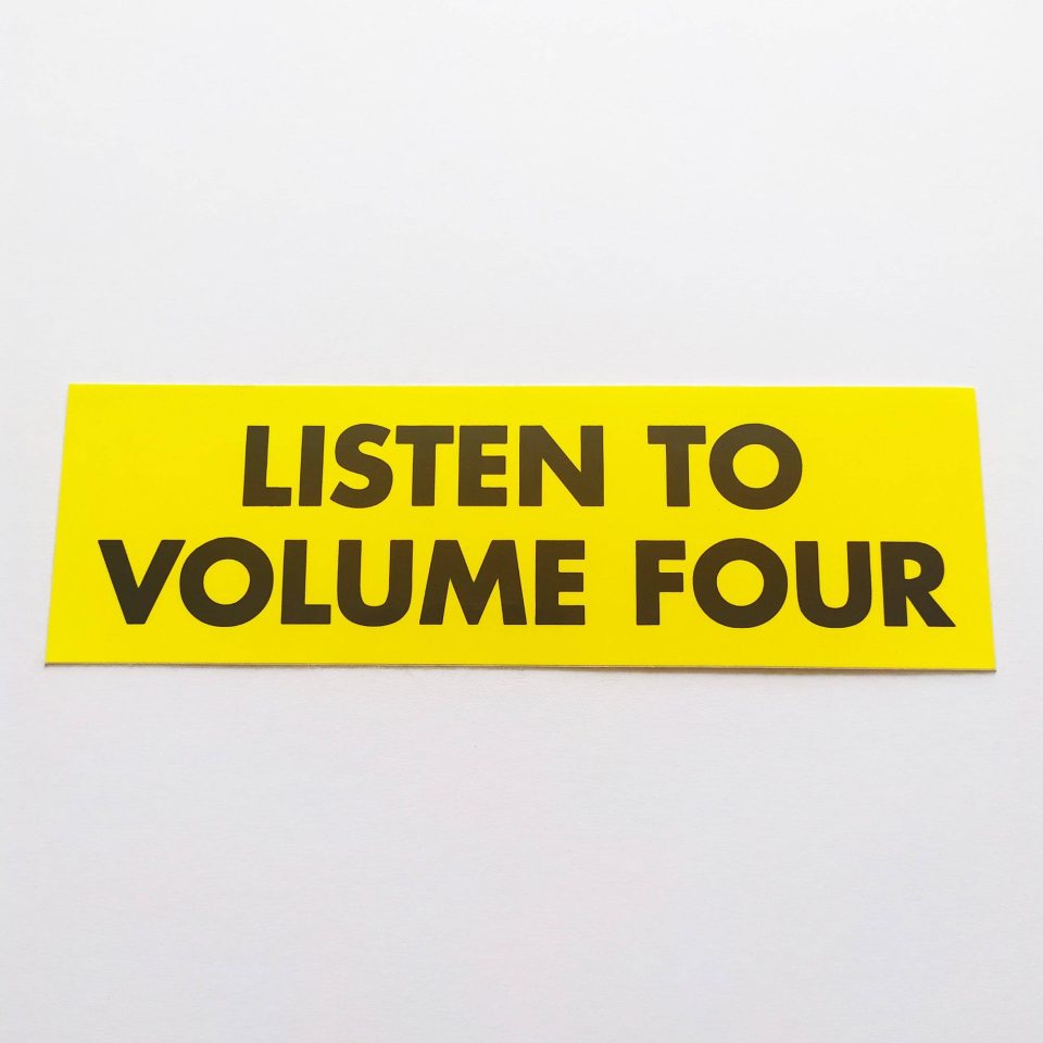 Volume 4 / Vol 4 - Listen to Volume Four stickerdoll Sticker