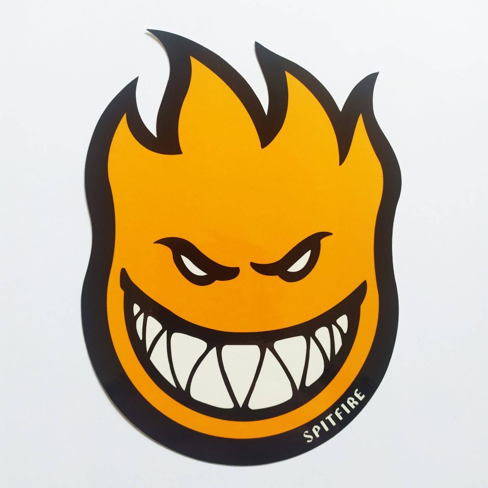 Spitfire Wheels - Bighead Fireball stickerdoll Sticker Orange - 3.5 cm