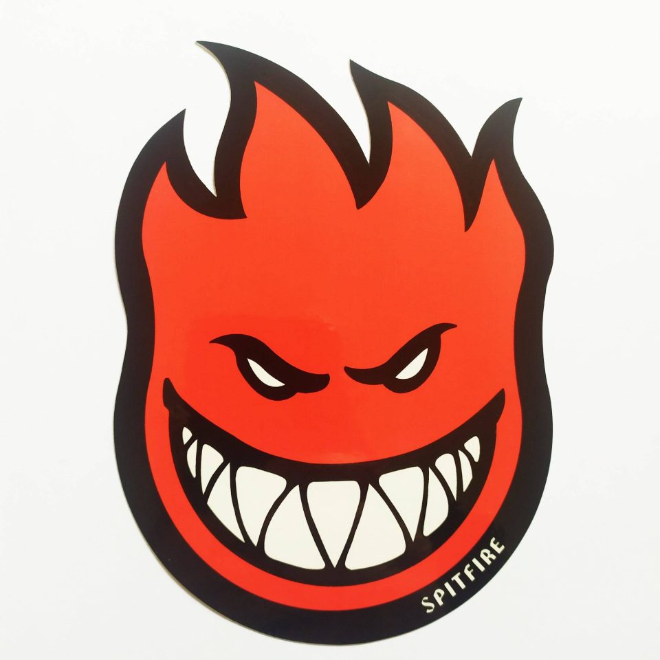 Spitfire Wheels - Bighead Fireball stickerdoll Sticker Red - 15 cm