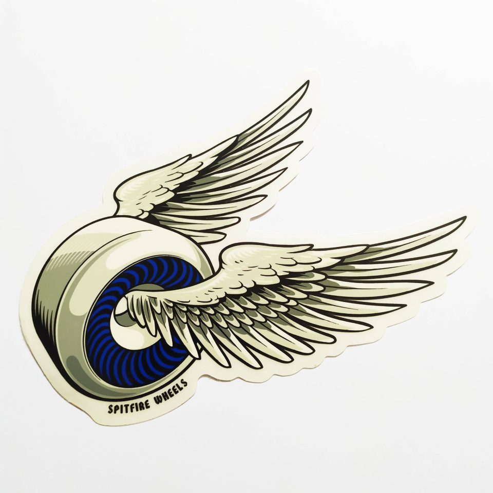 Spitfire Wheels stickerdoll Sticker - Wings Blue