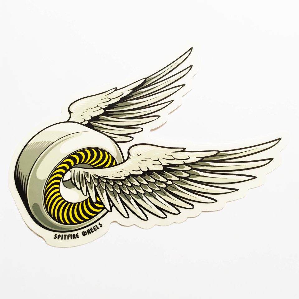 Spitfire Wheels stickerdoll Sticker - Wings Yellow