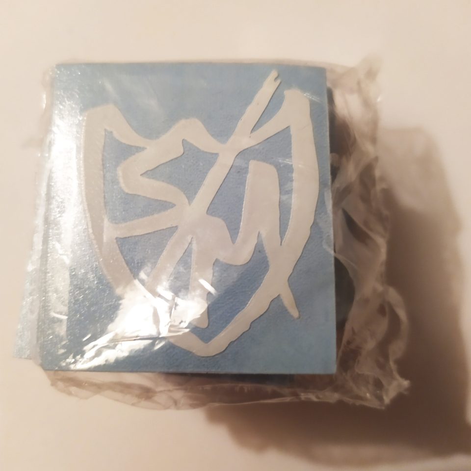 S&M BMX Die Cut Sharpie Shield Stickers - White - 4 cm - 100 Pack
