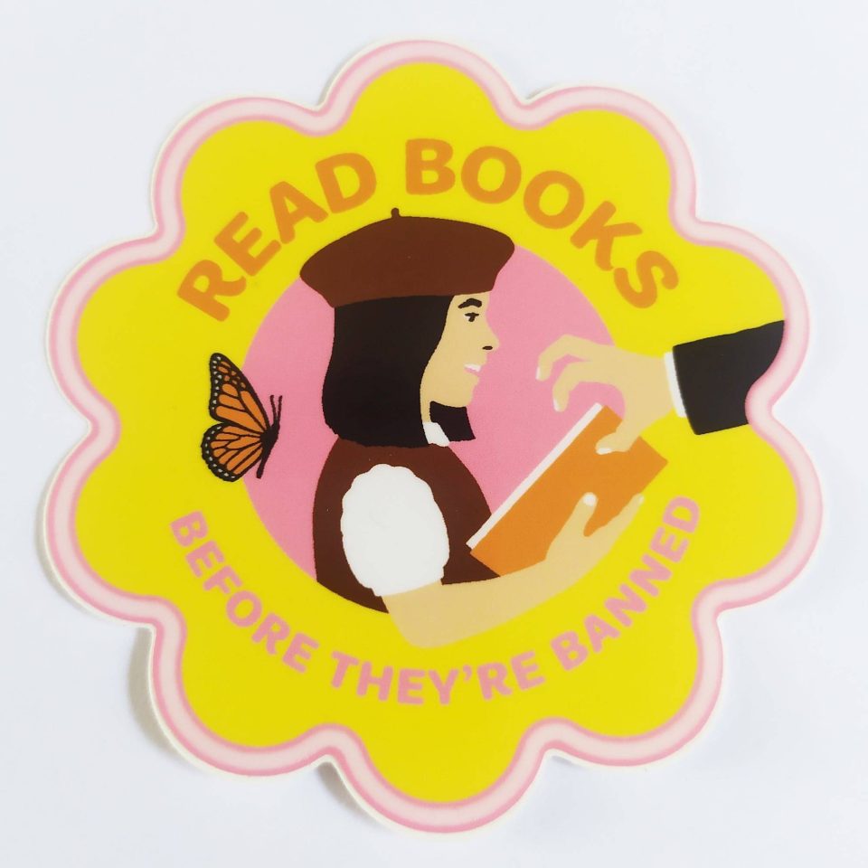 StrangeLove Skate Sticker - Read Books Before They're Banned