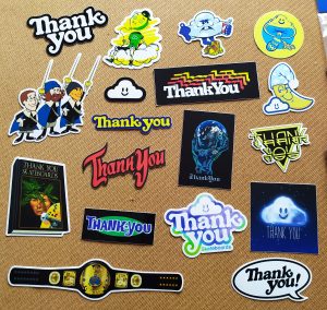 Thank You stickerdoll Sticker Pack – 18 Skate Stickers