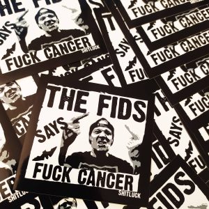 Shitluck Clothing – The Fids says F-CANCER BMX Sticker