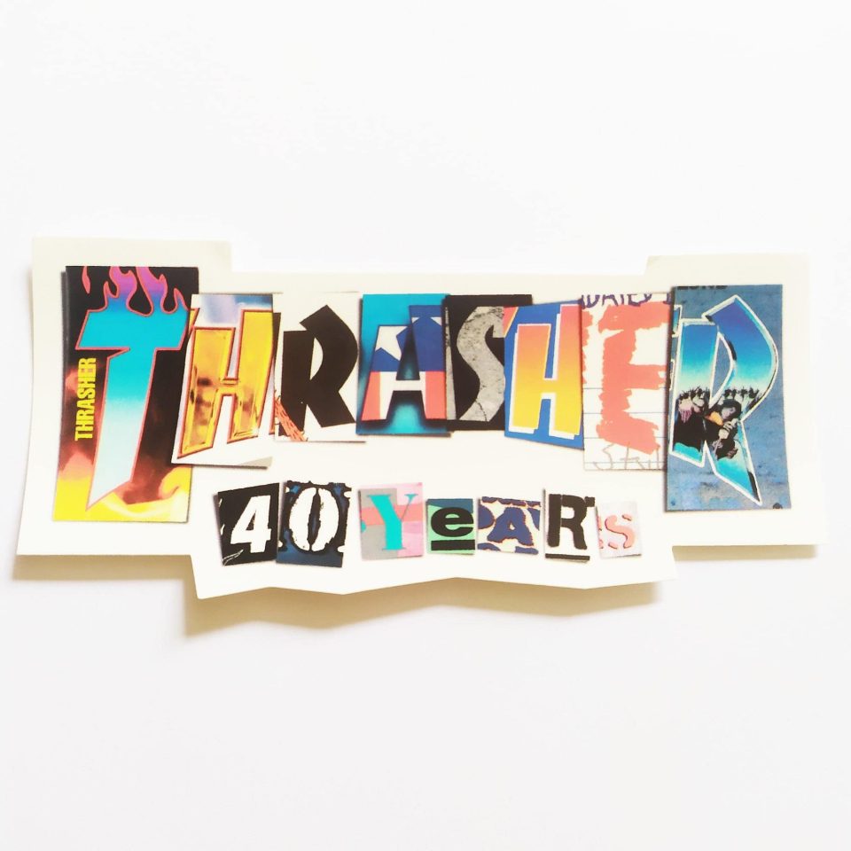 Thrasher Magazine stickerdoll Sticker - 40 Year Annivesary Multi