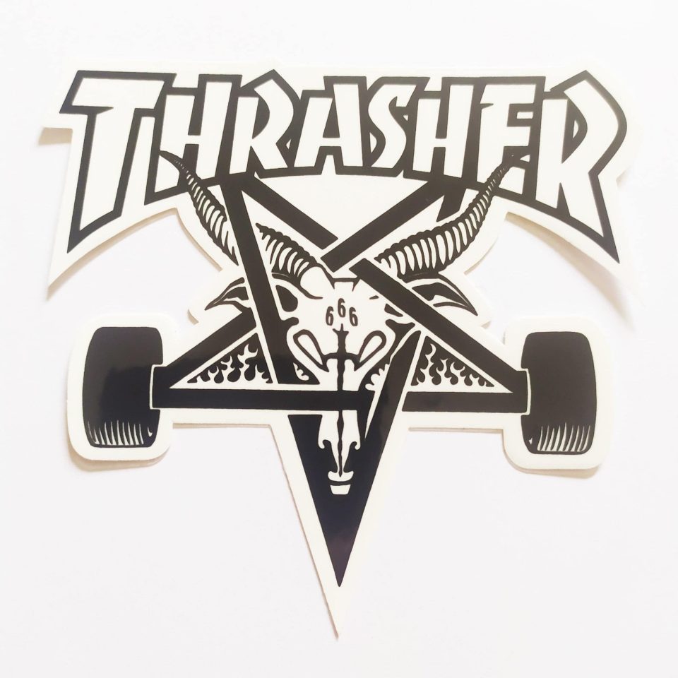 Thrasher Magazine stickerdoll Sticker - Skategoat White/Black