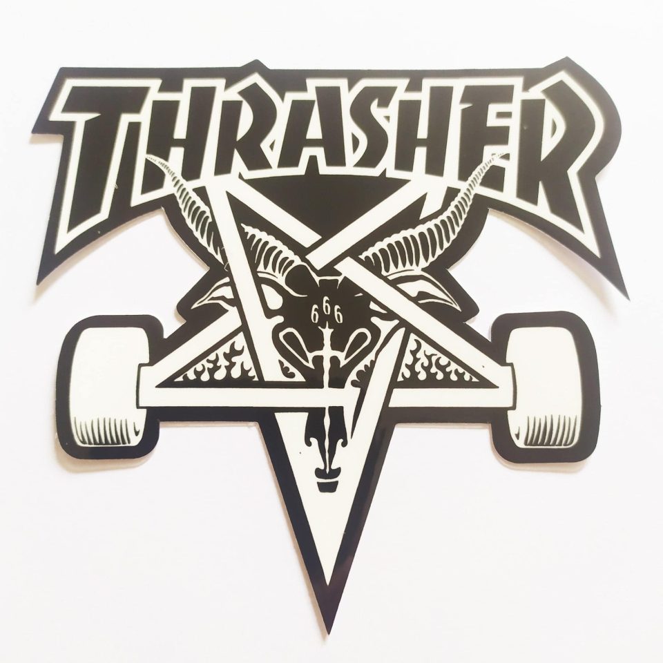 Thrasher Magazine stickerdoll Sticker - Skategoat Black/White