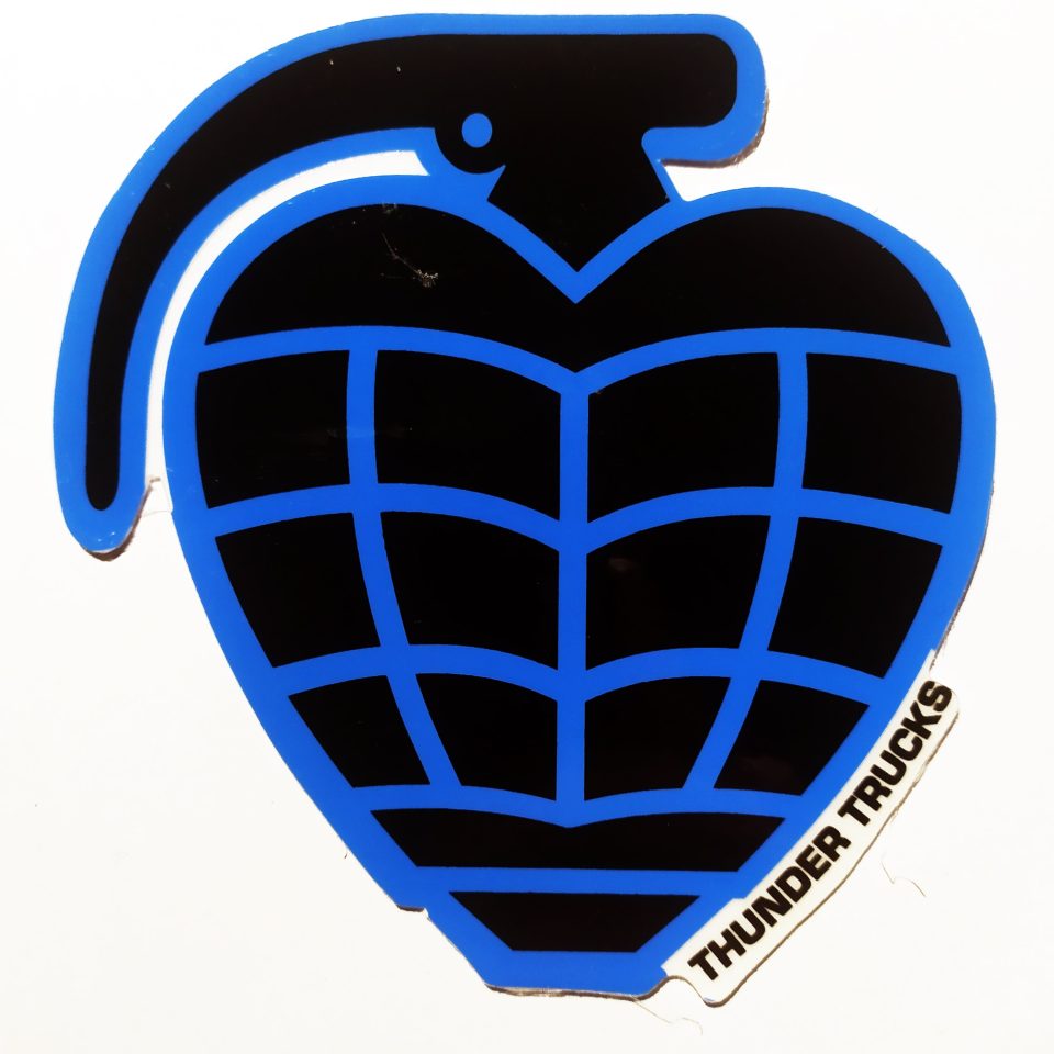 Thunder Trucks OG Grenade stickerdoll Sticker - Blue/Black - 6.5 cm