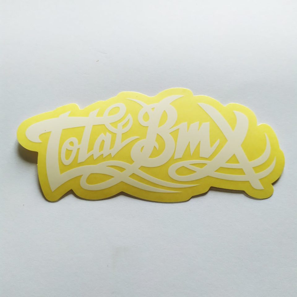 Total Bikes BMX Sticker - Total BMX white - 9.5cm across